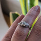 Vintage 18K Diamond Ring with Engraving - Ready to Ship